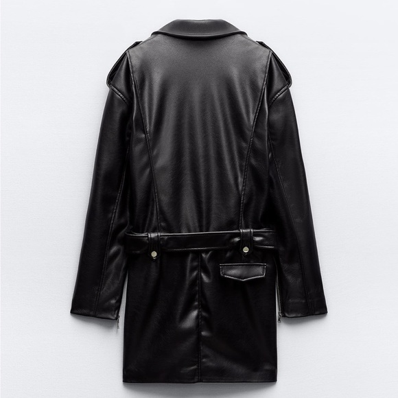 NWT zara faux leather zippered dress - Picture 5 of 7